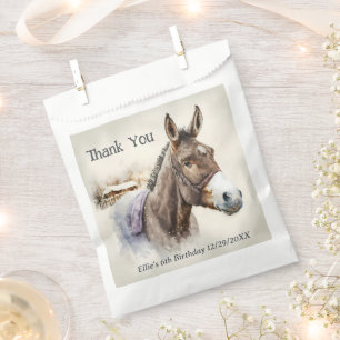 Winter vibes Donkey -  Birthday Party - Favour Bag