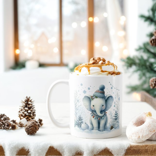 Winter Vibes Elephant -  Coffee Mug (Creator Uploaded)
