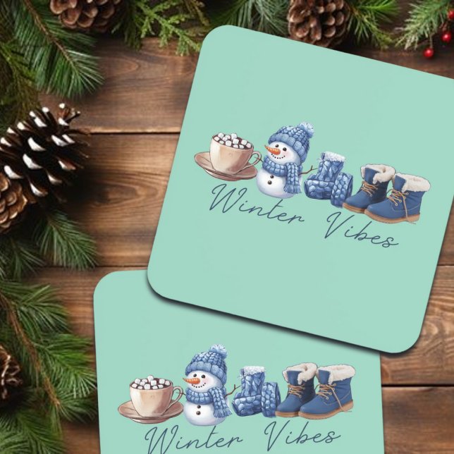 Winter Vibes Friendly Snowman Coaster (Creator Uploaded)