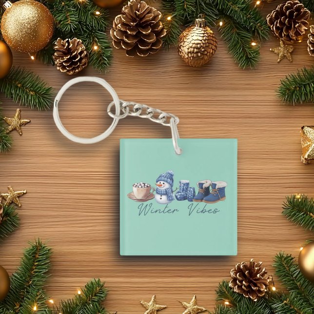 Winter Vibes Friendly Snowman Keychain (Creator Uploaded)