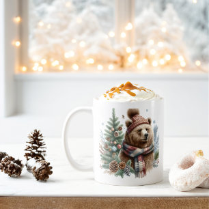 Winter Vibes Grizzly Bear - Coffee Mug