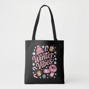 Winter Vibes Season Cold Weather Hello Winter Tote Bag
