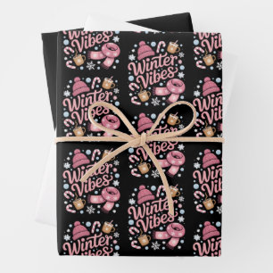 Winter Vibes Season Cold Weather Hello Winter Wrapping Paper Sheet