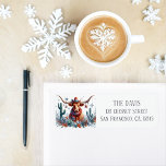 Winter Vibes Texas Longhorn - Return address<br><div class="desc">Winter vibes return address labels featuring a watercolor Texas Longhorn. Customizable.</div>