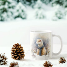 Winter Vibes Watercolor Ermine