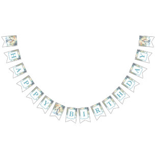 Winter Vibes Watercolor Penguin - Birthday  Buntin Bunting Flags