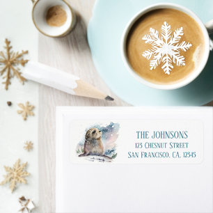 Winter Vibes Watercolor Seal Return address 
