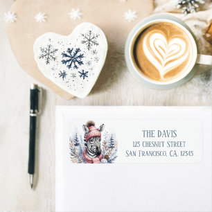 Winter Vibes Zebra - Return address 