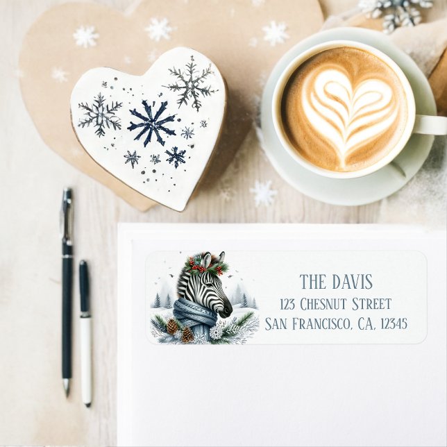 Winter Vibes Zebra - Return address  (Creator Uploaded)