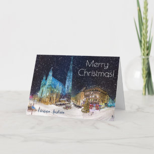 Winter Vienna Austria Christmas Greeting Card