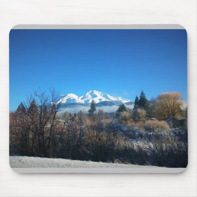 Winter View at Mount Shasta, CA Mouse Pad (Front)