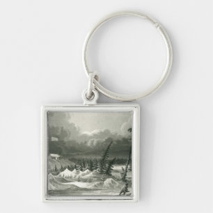 Winter View of Fort Franklin Keychain