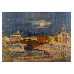 Winter Village, by Gary Poling Cutting Board
