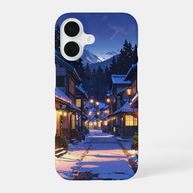 Winter Village Glow iPhone 16 Case (Back)