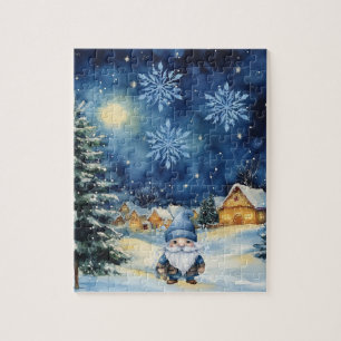 Winter Village & Gnome Jigsaw Puzzle