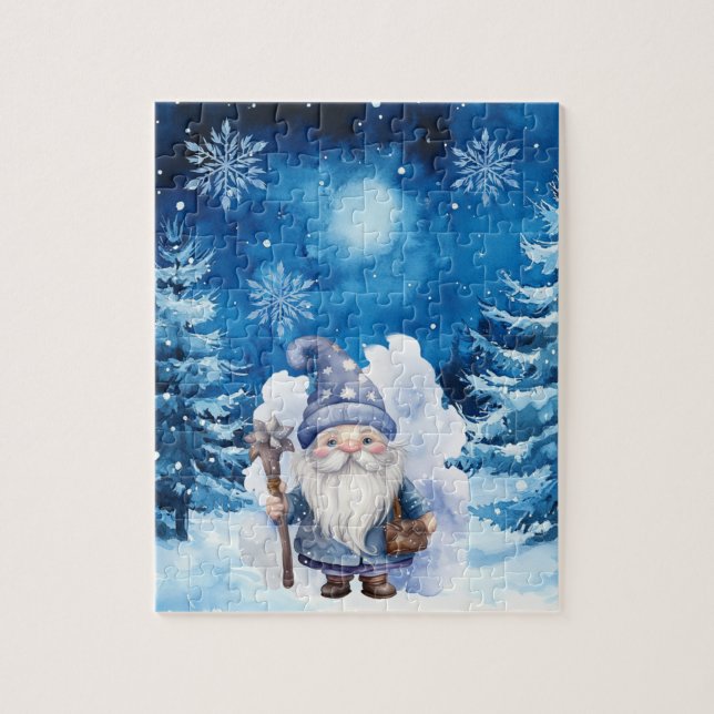 Winter Village & Gnome Jigsaw Puzzle (Vertical)