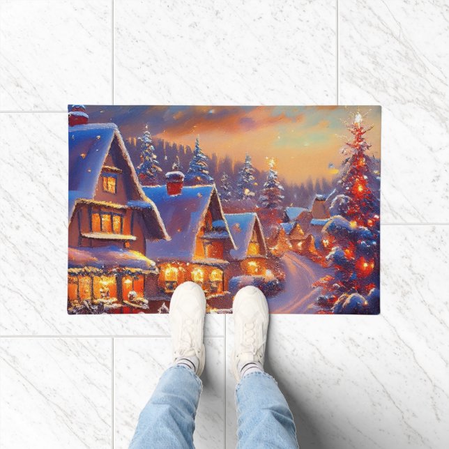 Winter Village Holiday Doormat (Indoor)