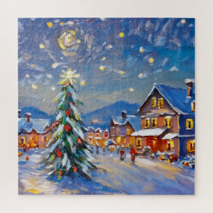 Winter Village Holiday Jigsaw Puzzle