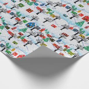 Winter Village Holiday Wrapping Paper