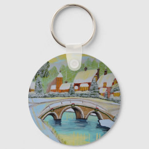 winter village keychain