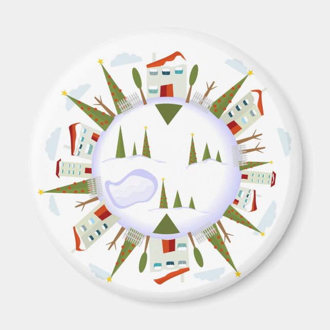 Winter Village Magnet (Front)