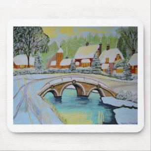 winter village mouse pad