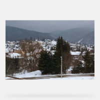 Winter Village Panorama - Rural Landscape Romania