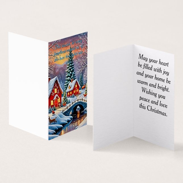 Winter village scene (Inside and Outside)