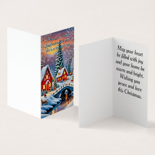 Winter village scene