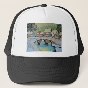 winter village trucker hat