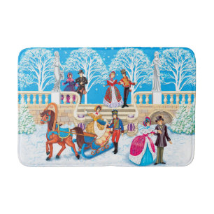Winter walk bath mat