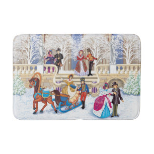 Winter walk bath mat