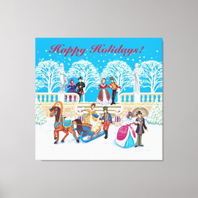 Winter walk canvas print (Front)