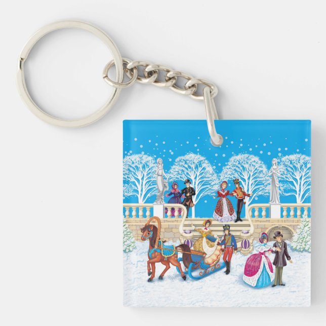 Winter walk keychain (Front)