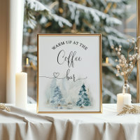 Winter Warm up at the coffee bar  Poster