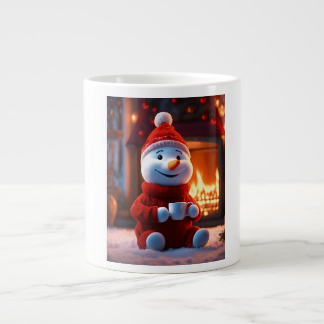 Winter Warmth – Cozy Mug Design with Snowflakes  (Front)