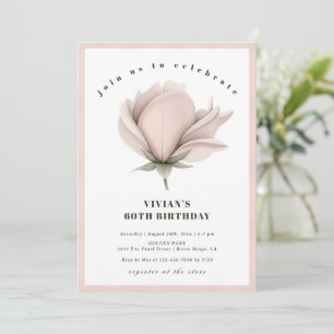 Winter warmth Floral 60th Birthday Invitation
