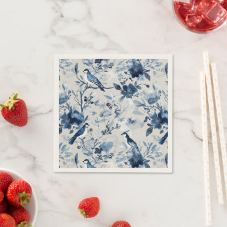 Winter Washi Chinoiserie | Songbird Paper Napkin