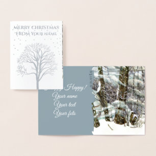 Winter Watercol painting Foil Card
