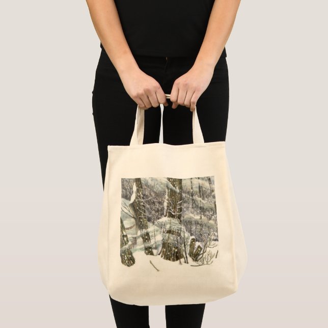 Winter Watercol painting Tote Bag (Front (Product))