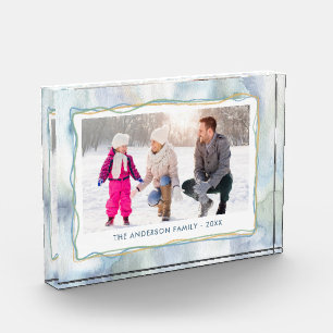 Winter Watercolor   2 Photo Christmas Block