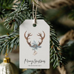 Winter Watercolor Deer Wreath Christmas Gift Tags<br><div class="desc">Winter Watercolor Deer Wreath Christmas</div>