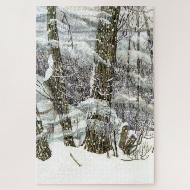 Winter Watercolor painting Jigsaw Puzzle (Vertical)