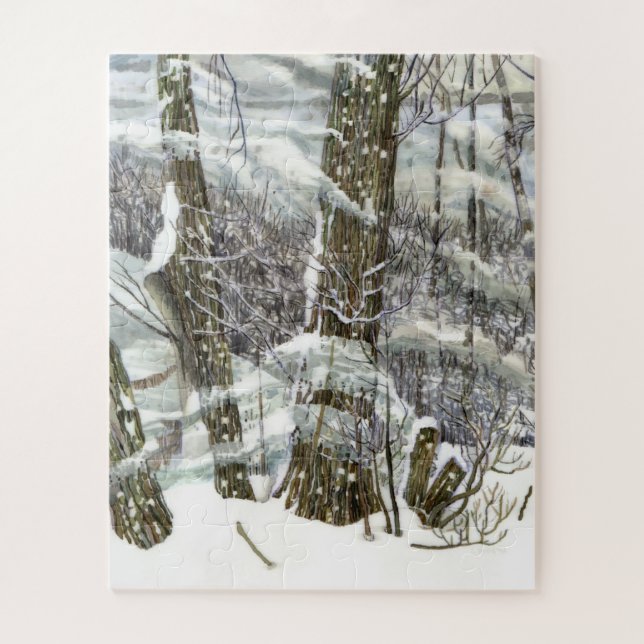 Winter Watercolor painting Jigsaw Puzzle (Vertical)