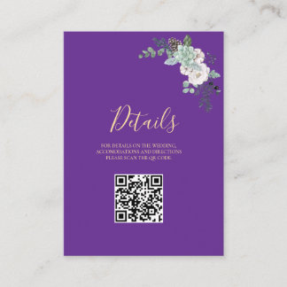 Winter Watercolor Wedding Enclosure Card