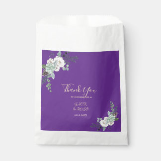 Winter Watercolor Wedding Favour Bag