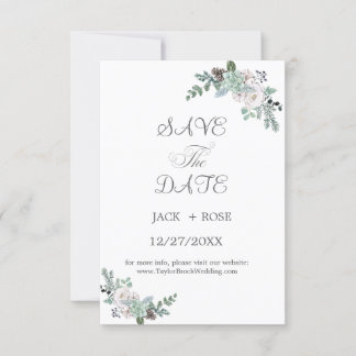 Winter Watercolor Wedding RSVP Card