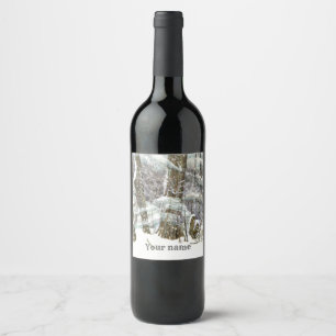 Winter Watercolor Wine Label