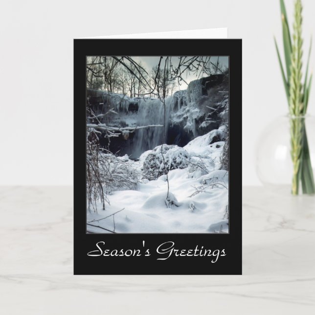 Winter Waterfall, Card (Front)