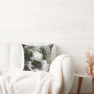 Winter waterfall..... throw pillow